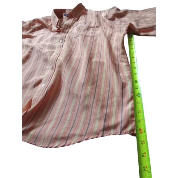 Oxford Men's Size XXL Pinstripe, Short Sleeved Top - Picture 4 of 8